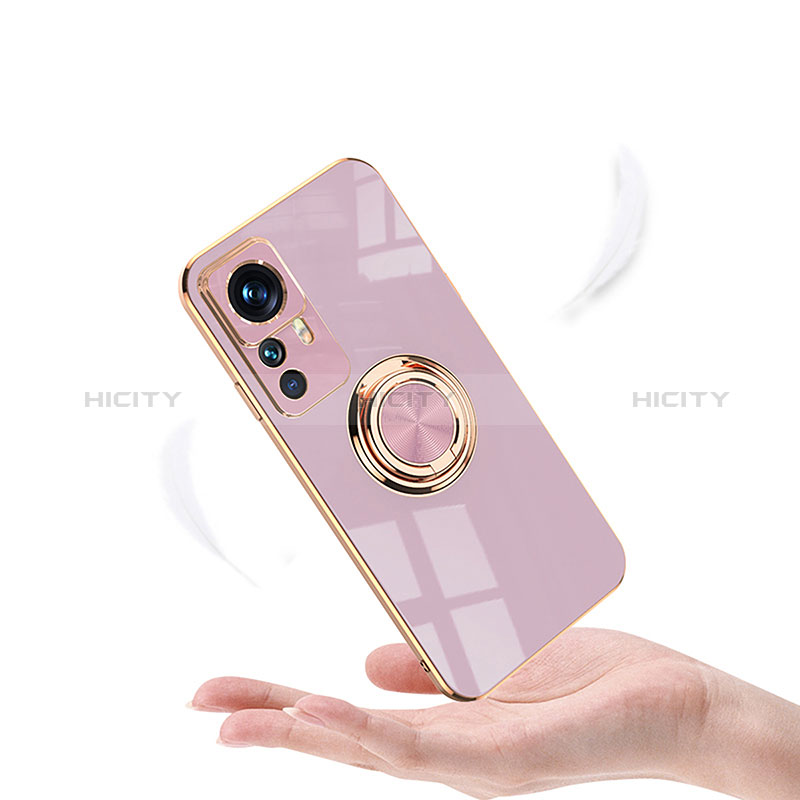 Funda Silicona Carcasa Ultrafina Goma con Magnetico Anillo de dedo Soporte AN1 para Xiaomi Mi 12T 5G