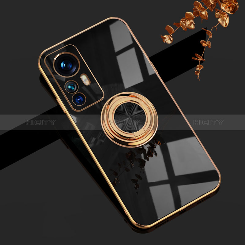 Funda Silicona Carcasa Ultrafina Goma con Magnetico Anillo de dedo Soporte AN1 para Xiaomi Mi 12T Pro 5G