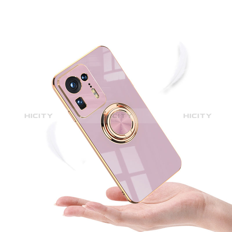 Funda Silicona Carcasa Ultrafina Goma con Magnetico Anillo de dedo Soporte AN1 para Xiaomi Mi Mix 4 5G