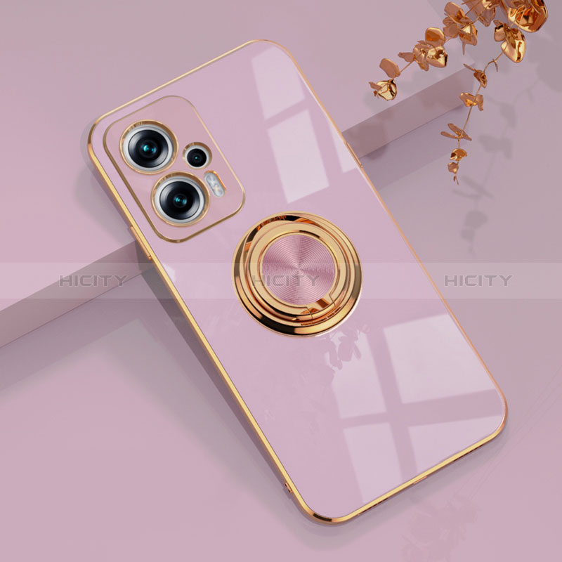 Funda Silicona Carcasa Ultrafina Goma con Magnetico Anillo de dedo Soporte AN1 para Xiaomi Poco X4 GT 5G