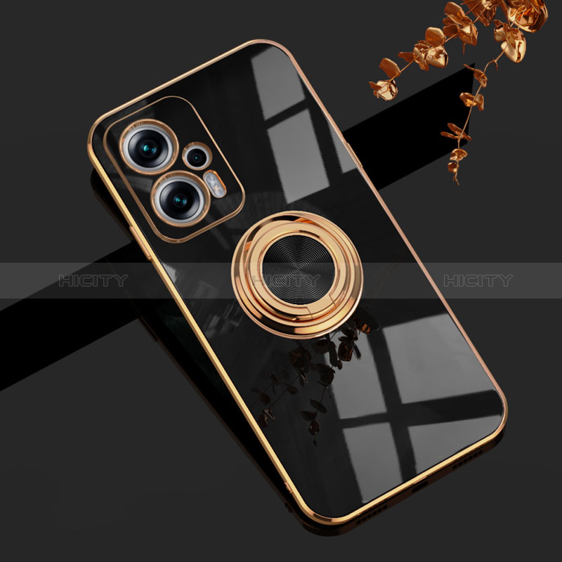 Funda Silicona Carcasa Ultrafina Goma con Magnetico Anillo de dedo Soporte AN1 para Xiaomi Redmi Note 11T Pro+ Plus 5G