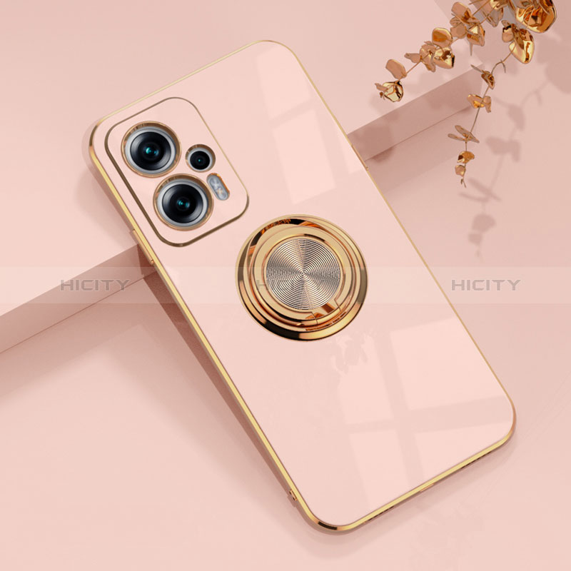 Funda Silicona Carcasa Ultrafina Goma con Magnetico Anillo de dedo Soporte AN1 para Xiaomi Redmi Note 11T Pro+ Plus 5G