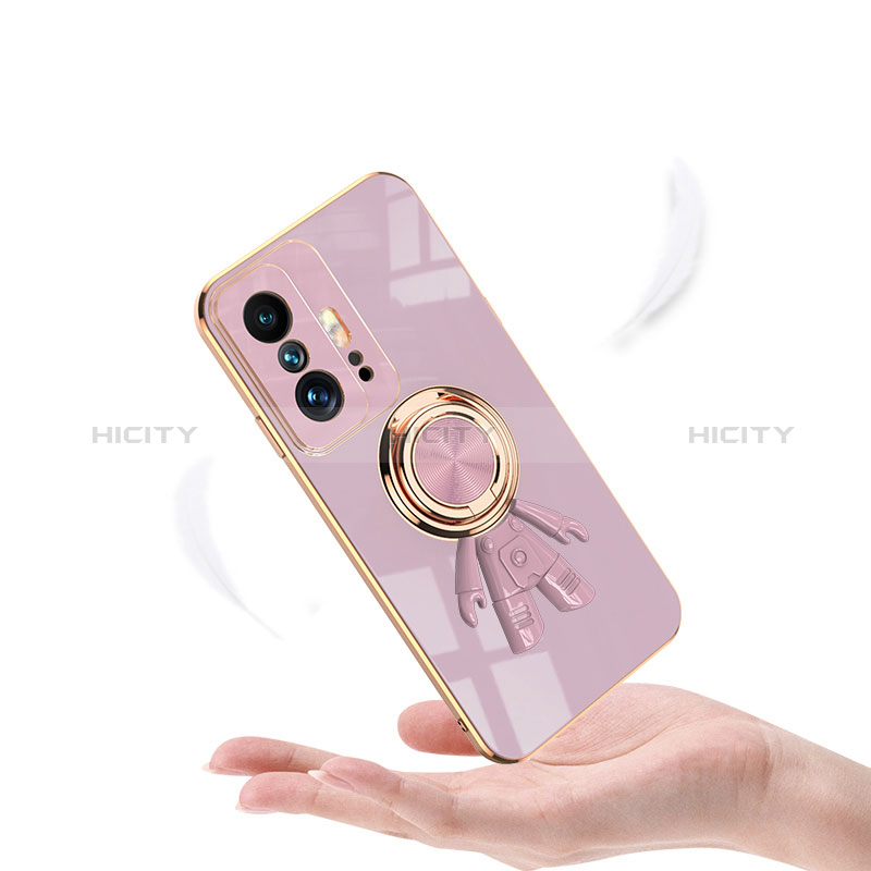 Funda Silicona Carcasa Ultrafina Goma con Magnetico Anillo de dedo Soporte AN2 para Xiaomi Mi 11T Pro 5G