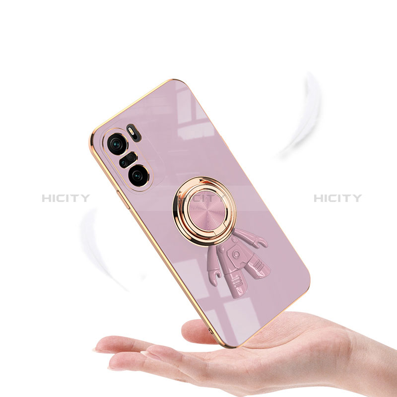 Funda Silicona Carcasa Ultrafina Goma con Magnetico Anillo de dedo Soporte AN2 para Xiaomi Mi 11X 5G