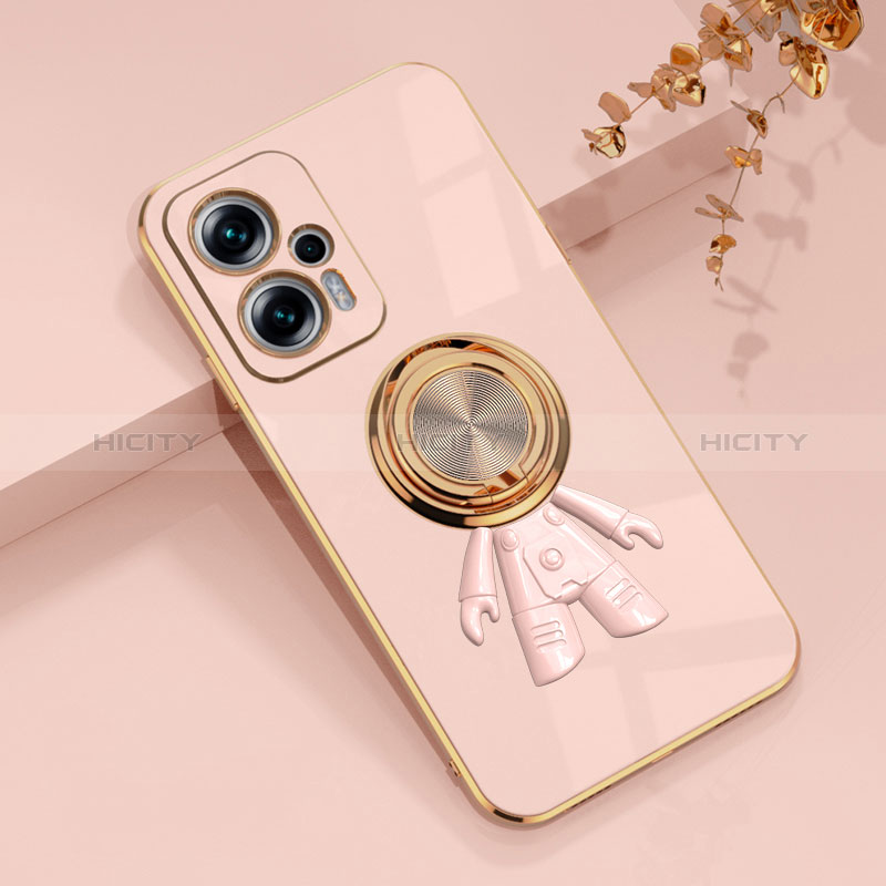 Funda Silicona Carcasa Ultrafina Goma con Magnetico Anillo de dedo Soporte AN2 para Xiaomi Poco X4 GT 5G