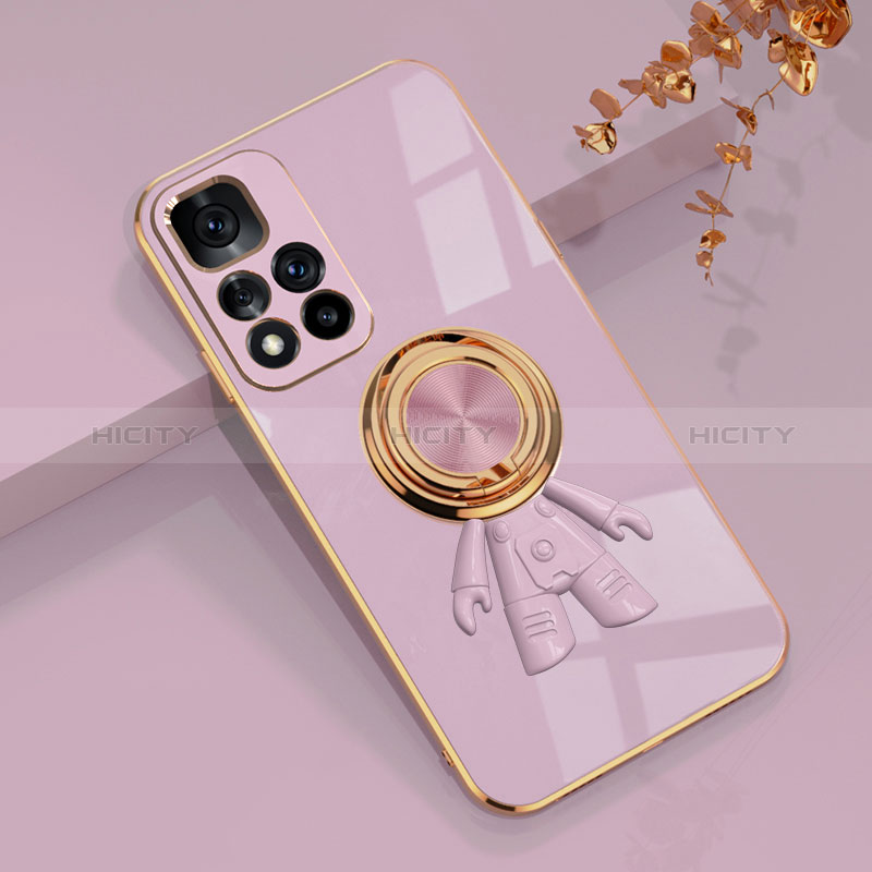 Funda Silicona Carcasa Ultrafina Goma con Magnetico Anillo de dedo Soporte AN2 para Xiaomi Redmi Note 11 Pro+ Plus 5G