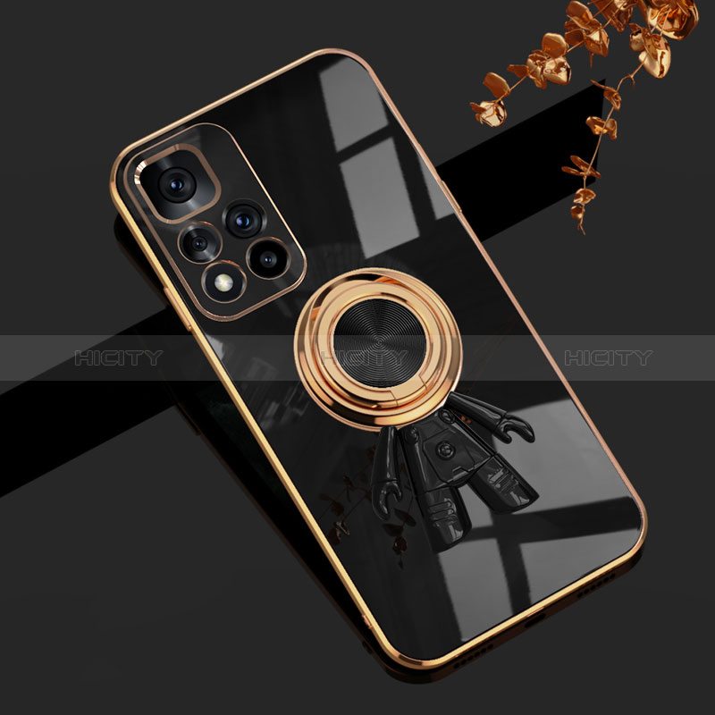 Funda Silicona Carcasa Ultrafina Goma con Magnetico Anillo de dedo Soporte AN2 para Xiaomi Redmi Note 11S 5G