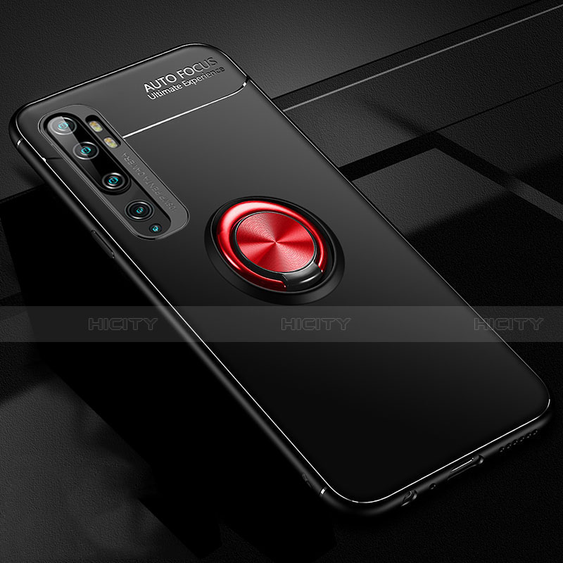 Funda Silicona Carcasa Ultrafina Goma con Magnetico Anillo de dedo Soporte D02 para Xiaomi Mi Note 10
