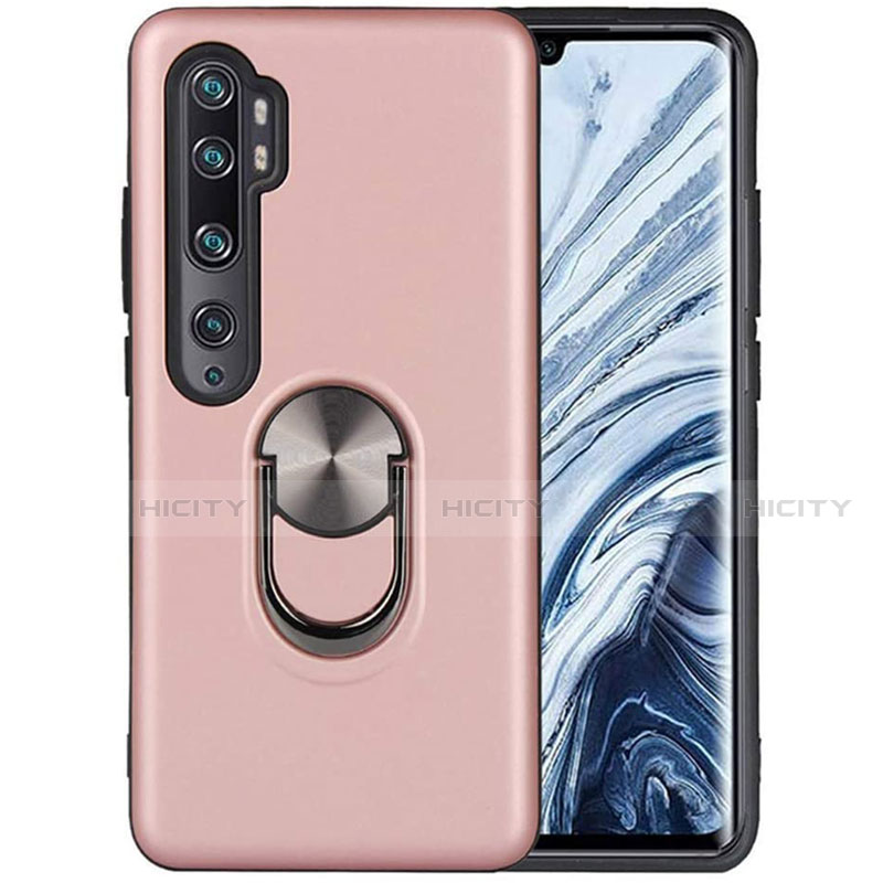 Funda Silicona Carcasa Ultrafina Goma con Magnetico Anillo de dedo Soporte D04 para Xiaomi Mi Note 10 Pro