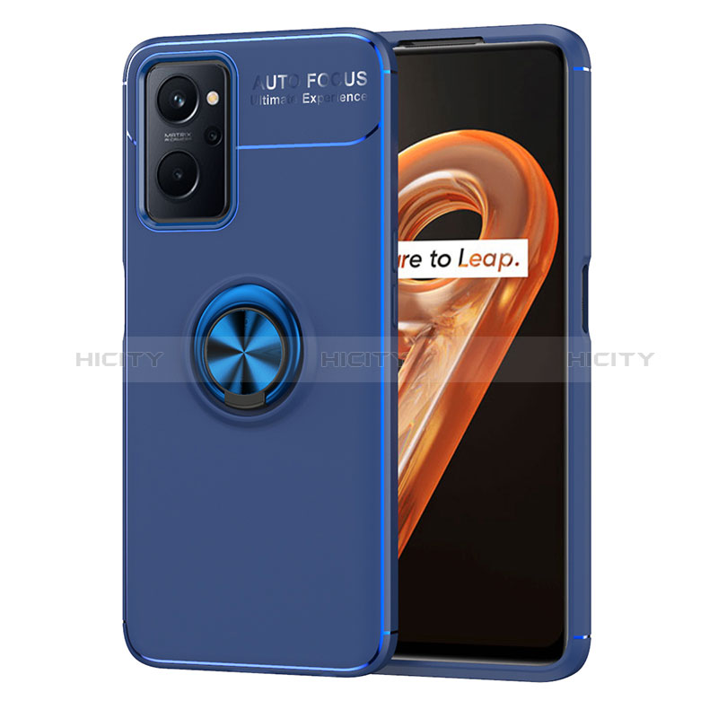 Funda Silicona Carcasa Ultrafina Goma con Magnetico Anillo de dedo Soporte JM1 para Oppo K10 4G Azul