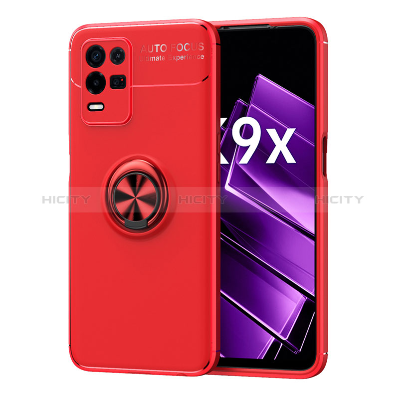 Funda Silicona Carcasa Ultrafina Goma con Magnetico Anillo de dedo Soporte JM1 para Oppo K9X 5G