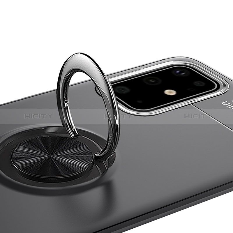 Funda Silicona Carcasa Ultrafina Goma con Magnetico Anillo de dedo Soporte JM1 para Samsung Galaxy A41