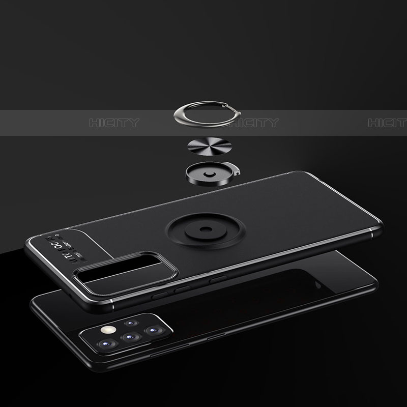 Funda Silicona Carcasa Ultrafina Goma con Magnetico Anillo de dedo Soporte JM1 para Samsung Galaxy A52 5G