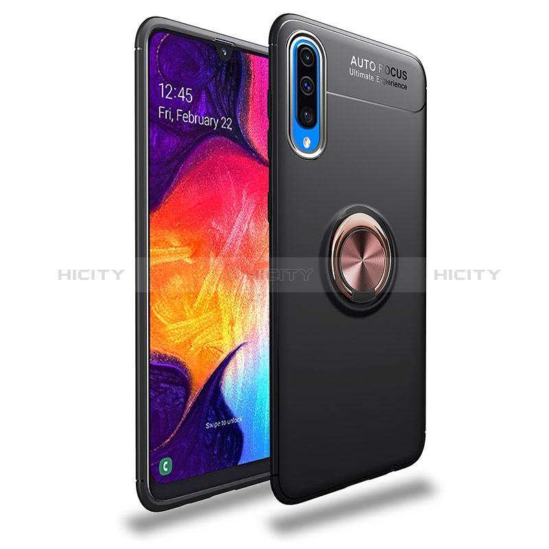 Funda Silicona Carcasa Ultrafina Goma con Magnetico Anillo de dedo Soporte JM1 para Samsung Galaxy A70