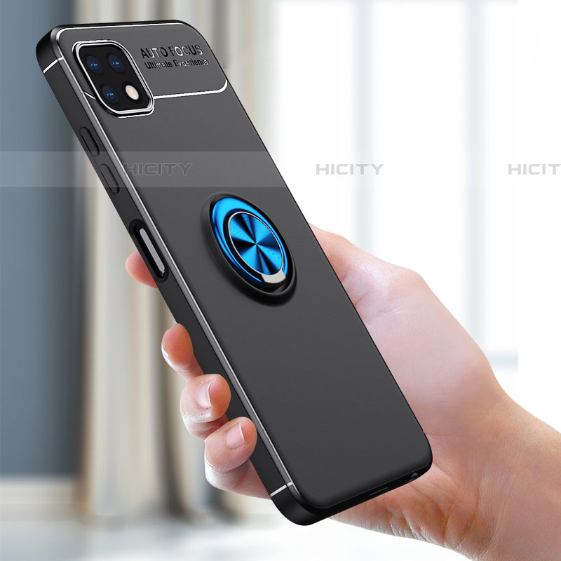 Funda Silicona Carcasa Ultrafina Goma con Magnetico Anillo de dedo Soporte JM1 para Samsung Galaxy F42 5G