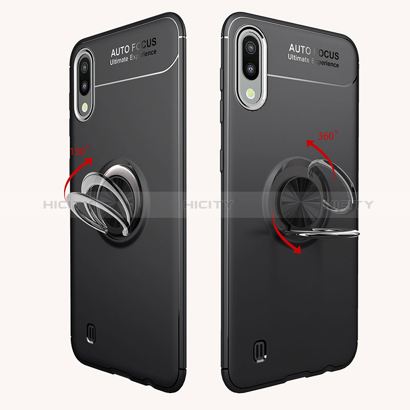 Funda Silicona Carcasa Ultrafina Goma con Magnetico Anillo de dedo Soporte JM1 para Samsung Galaxy M10