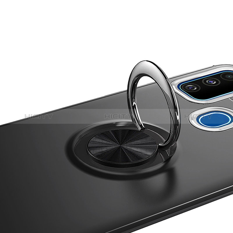 Funda Silicona Carcasa Ultrafina Goma con Magnetico Anillo de dedo Soporte JM1 para Samsung Galaxy M21