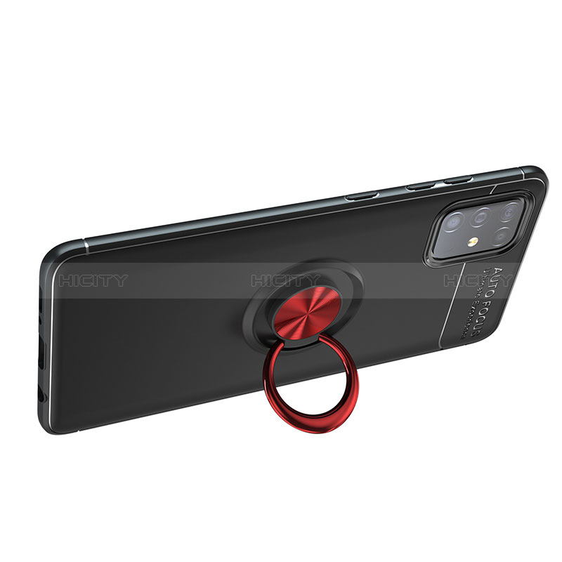 Funda Silicona Carcasa Ultrafina Goma con Magnetico Anillo de dedo Soporte JM1 para Samsung Galaxy M31s