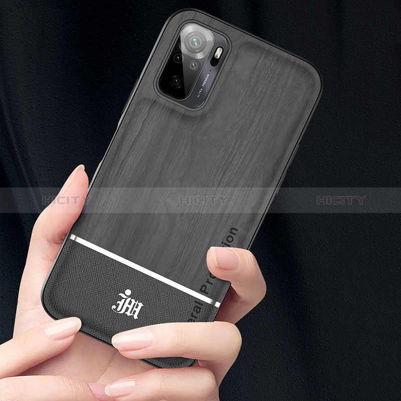 Funda Silicona Carcasa Ultrafina Goma con Magnetico Anillo de dedo Soporte JM1 para Xiaomi Redmi Note 10 4G