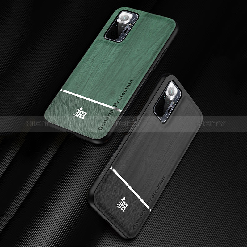 Funda Silicona Carcasa Ultrafina Goma con Magnetico Anillo de dedo Soporte JM1 para Xiaomi Redmi Note 10 Pro 4G
