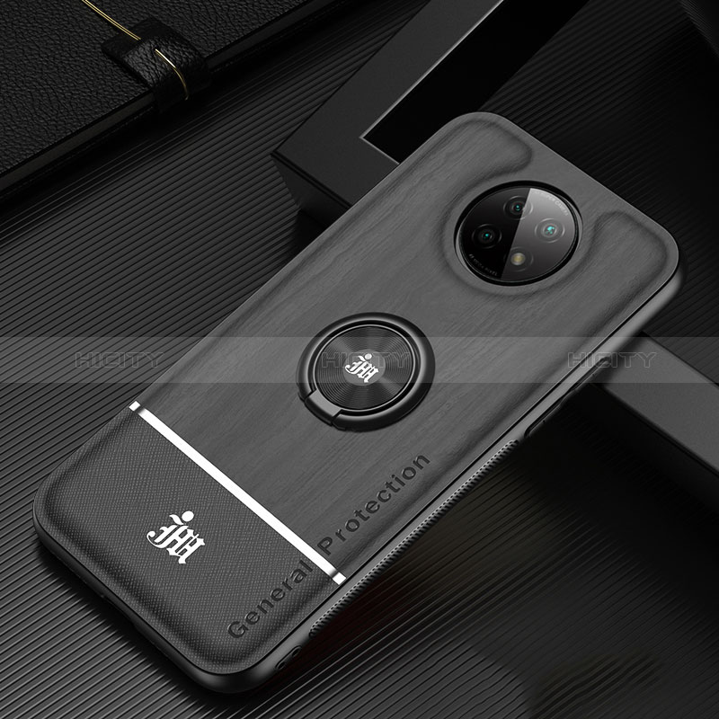 Funda Silicona Carcasa Ultrafina Goma con Magnetico Anillo de dedo Soporte JM1 para Xiaomi Redmi Note 9T 5G