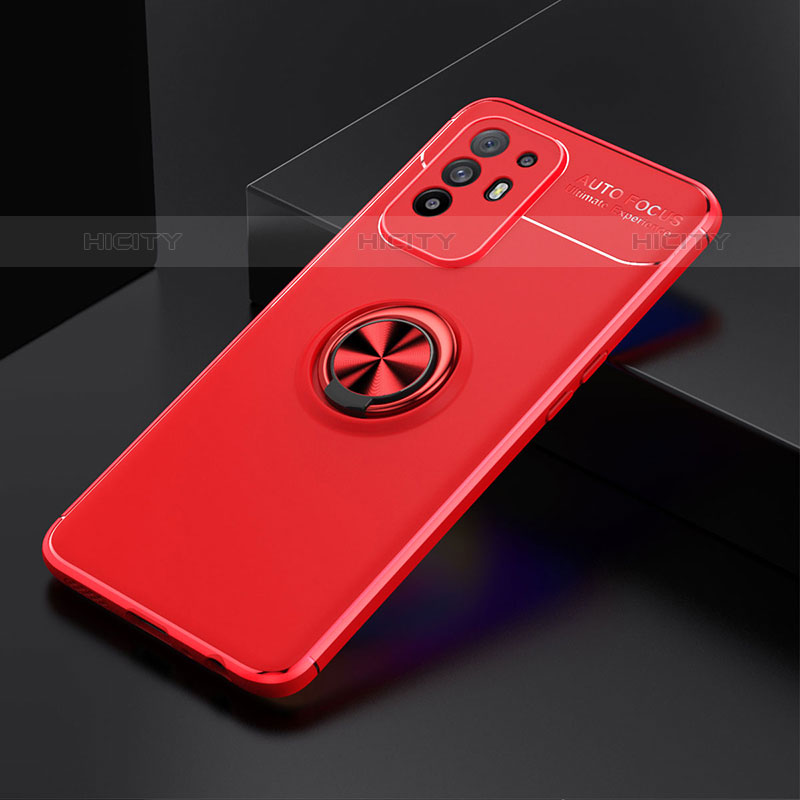 Funda Silicona Carcasa Ultrafina Goma con Magnetico Anillo de dedo Soporte JM2 para Oppo F19 Pro+ Plus 5G