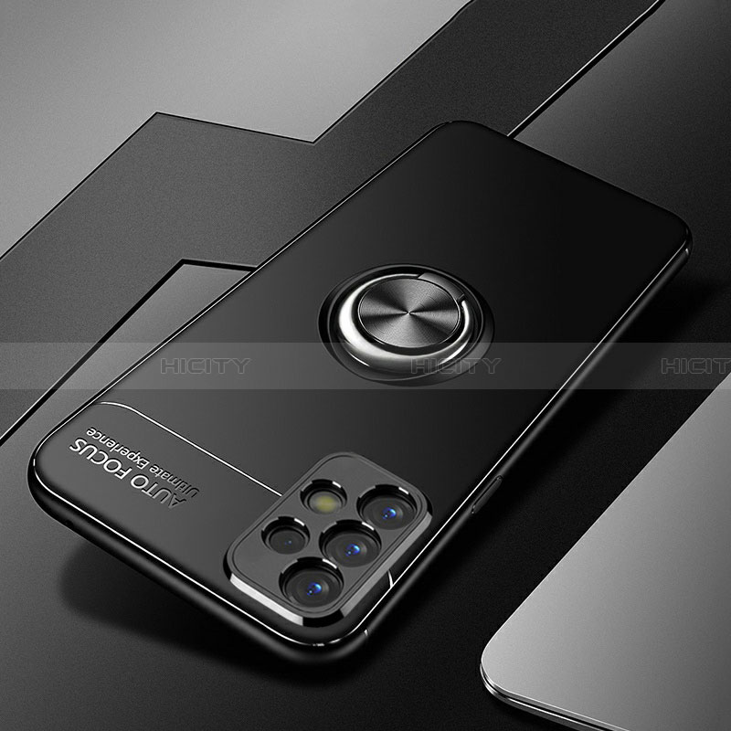 Funda Silicona Carcasa Ultrafina Goma con Magnetico Anillo de dedo Soporte JM3 para Samsung Galaxy A32 5G