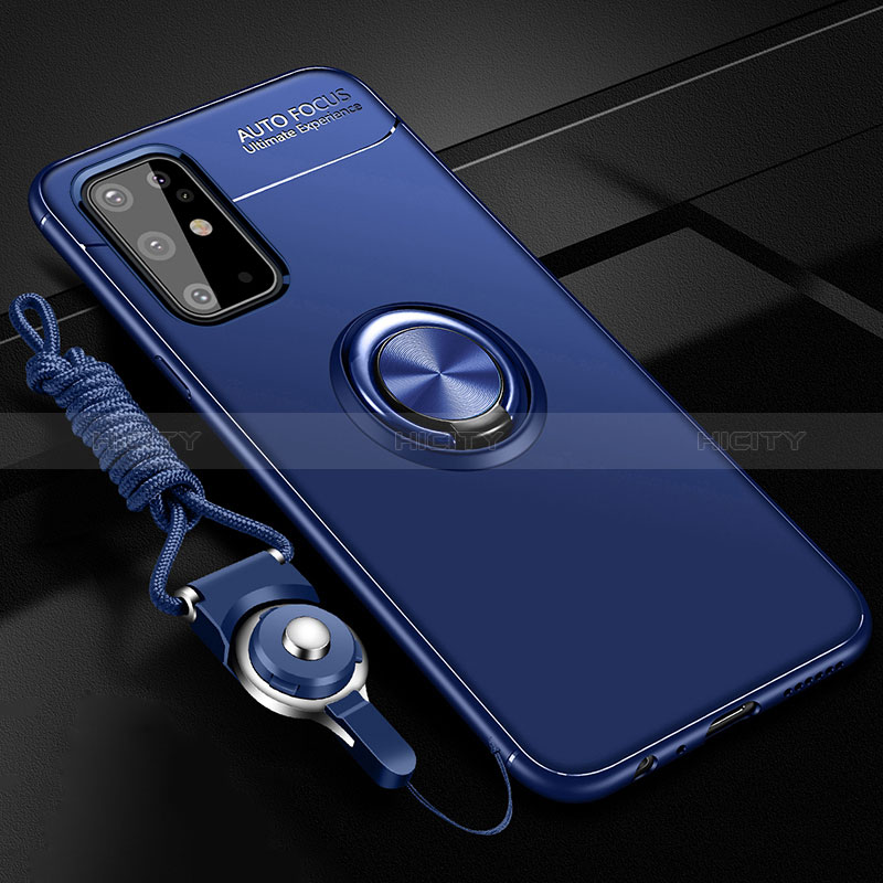 Funda Silicona Carcasa Ultrafina Goma con Magnetico Anillo de dedo Soporte JM3 para Samsung Galaxy S20 Plus 5G