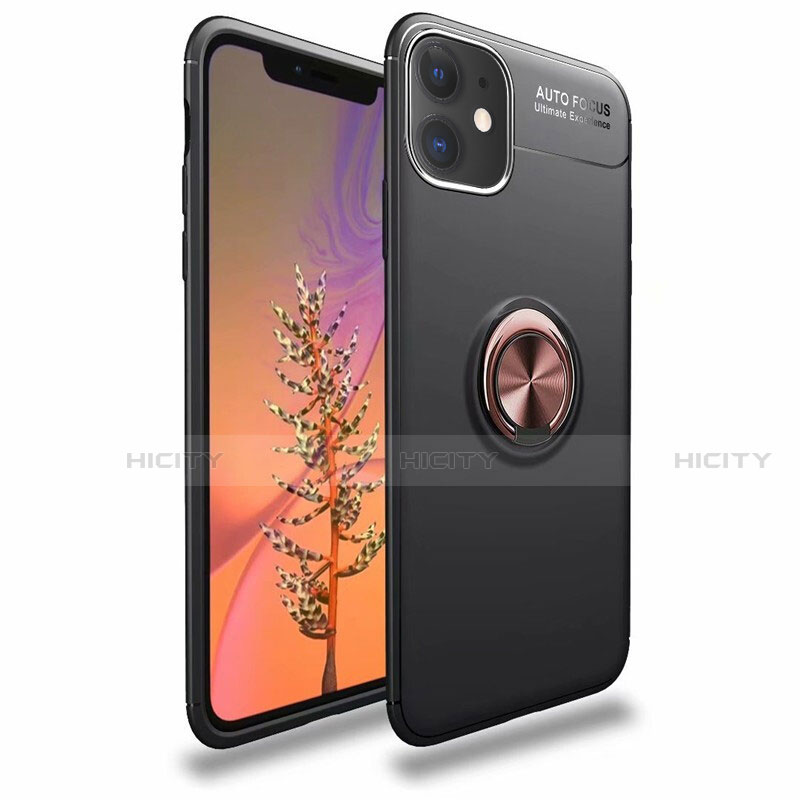 Funda Silicona Carcasa Ultrafina Goma con Magnetico Anillo de dedo Soporte para Apple iPhone 11