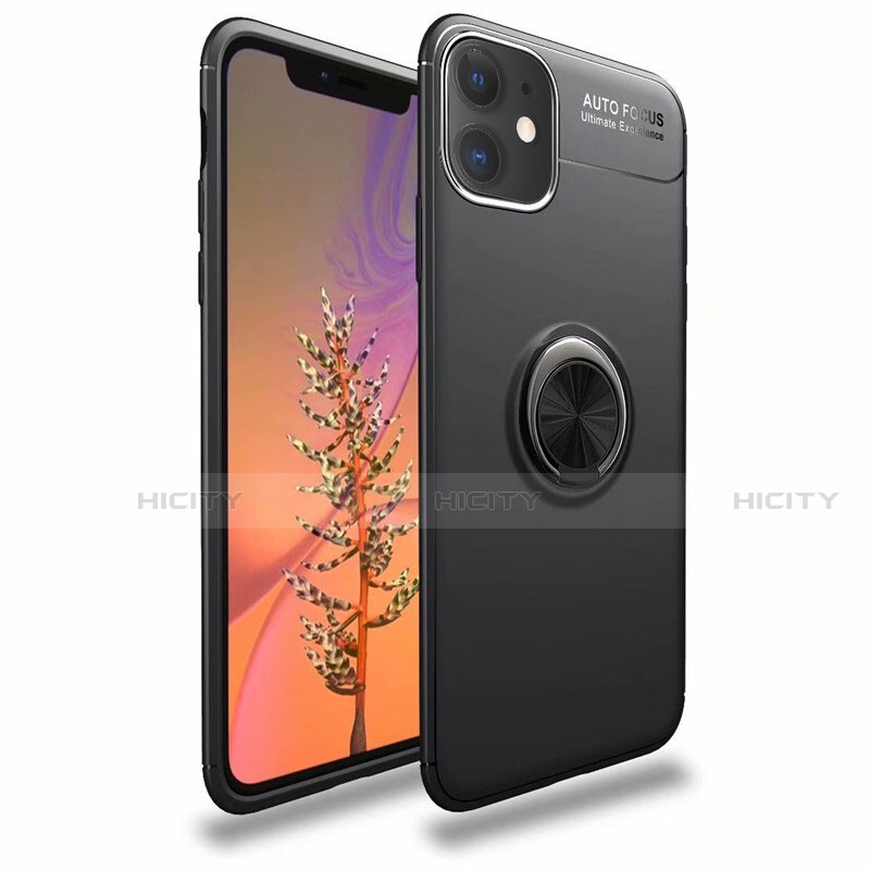 Funda Silicona Carcasa Ultrafina Goma con Magnetico Anillo de dedo Soporte para Apple iPhone 11