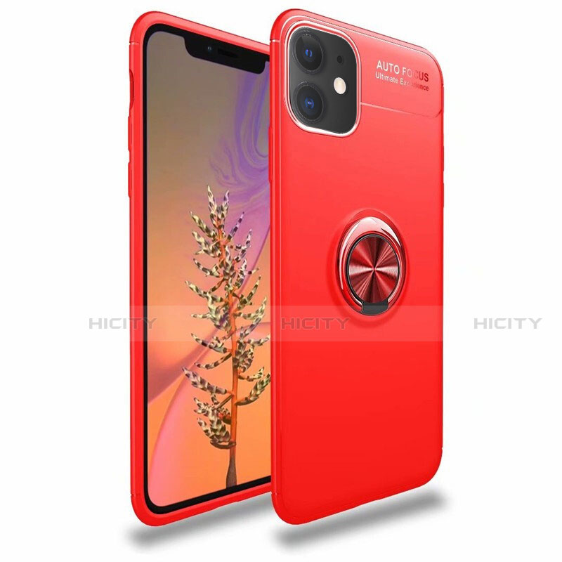 Funda Silicona Carcasa Ultrafina Goma con Magnetico Anillo de dedo Soporte para Apple iPhone 11