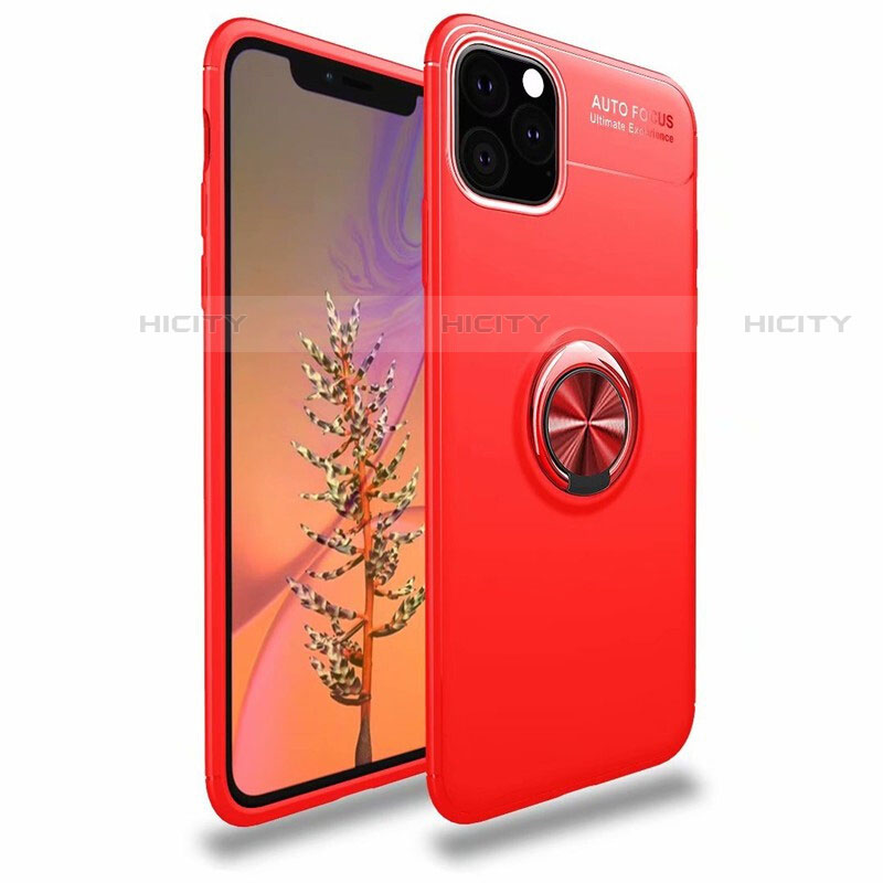 Funda Silicona Carcasa Ultrafina Goma con Magnetico Anillo de dedo Soporte para Apple iPhone 11 Pro