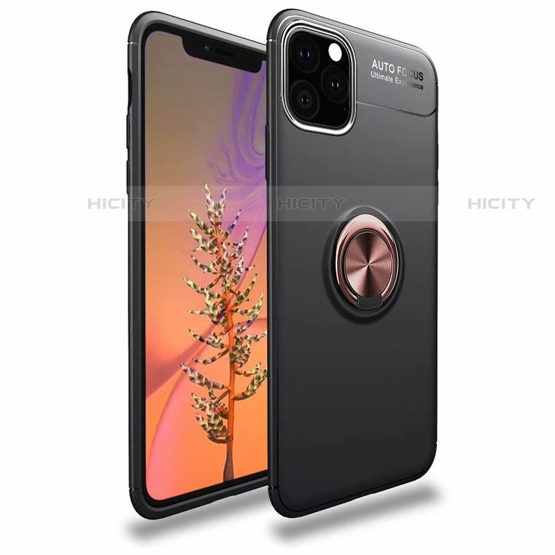 Funda Silicona Carcasa Ultrafina Goma con Magnetico Anillo de dedo Soporte para Apple iPhone 11 Pro