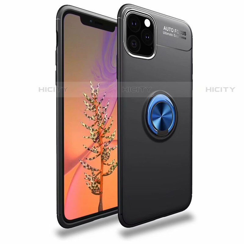 Funda Silicona Carcasa Ultrafina Goma con Magnetico Anillo de dedo Soporte para Apple iPhone 11 Pro Max