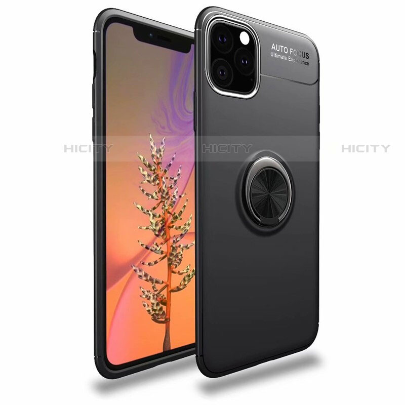 Funda Silicona Carcasa Ultrafina Goma con Magnetico Anillo de dedo Soporte para Apple iPhone 11 Pro Max