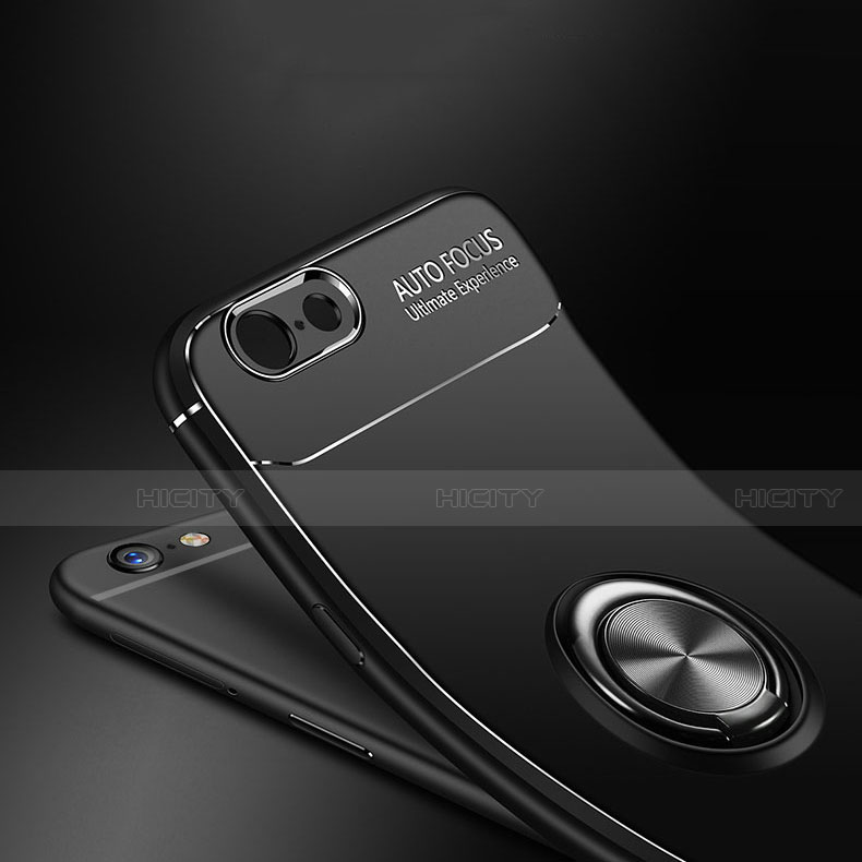 Funda Silicona Carcasa Ultrafina Goma con Magnetico Anillo de dedo Soporte para Apple iPhone 6 Plus
