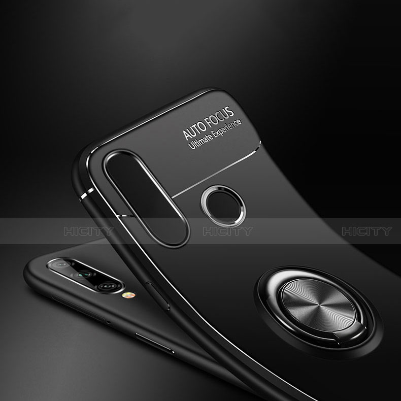Funda Silicona Carcasa Ultrafina Goma con Magnetico Anillo de dedo Soporte para Huawei Enjoy 10 Plus