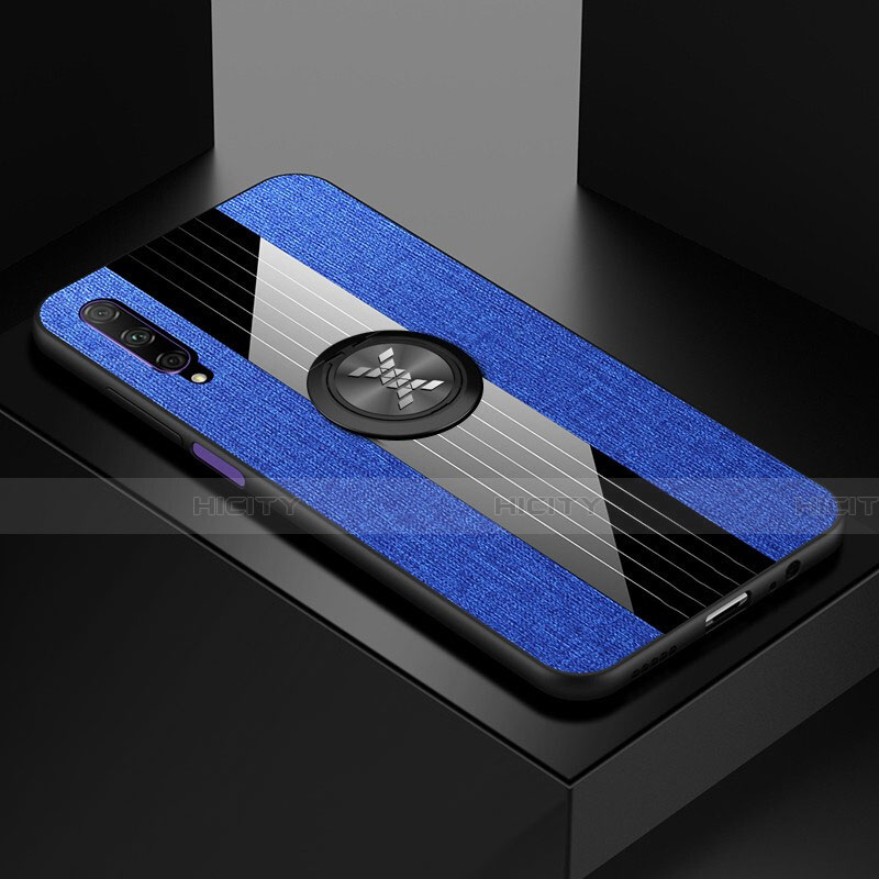 Funda Silicona Carcasa Ultrafina Goma con Magnetico Anillo de dedo Soporte para Huawei Honor 9X Pro