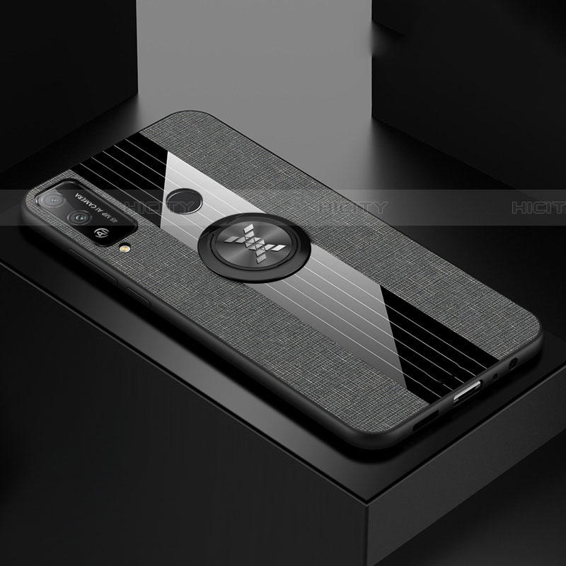Funda Silicona Carcasa Ultrafina Goma con Magnetico Anillo de dedo Soporte para Huawei Honor Play4T