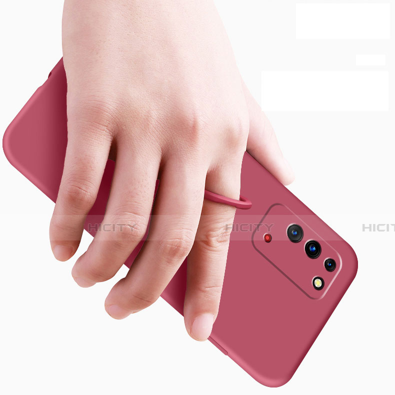 Funda Silicona Carcasa Ultrafina Goma con Magnetico Anillo de dedo Soporte para Huawei Honor X10 5G