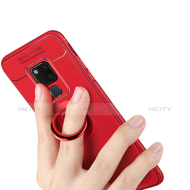 Funda Silicona Carcasa Ultrafina Goma con Magnetico Anillo de dedo Soporte para Huawei Mate 20