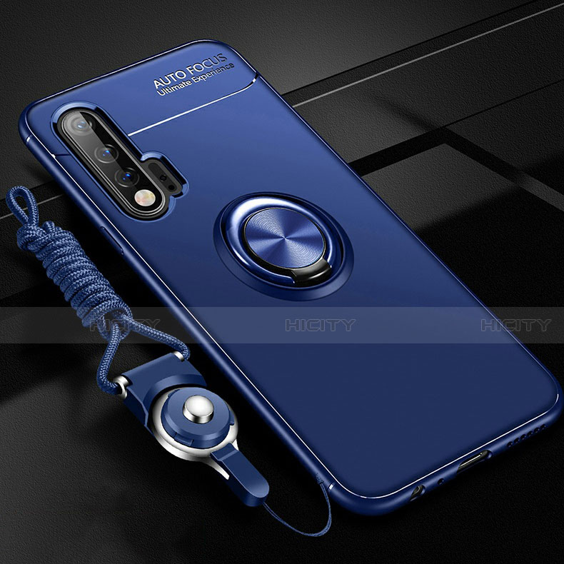 Funda Silicona Carcasa Ultrafina Goma con Magnetico Anillo de dedo Soporte para Huawei Nova 6 5G