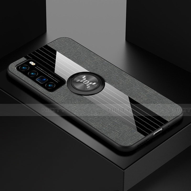 Funda Silicona Carcasa Ultrafina Goma con Magnetico Anillo de dedo Soporte para Huawei Nova 7 Pro 5G