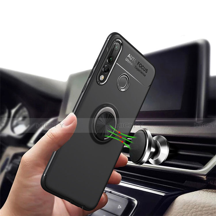Funda Silicona Carcasa Ultrafina Goma con Magnetico Anillo de dedo Soporte para Huawei P30 Lite