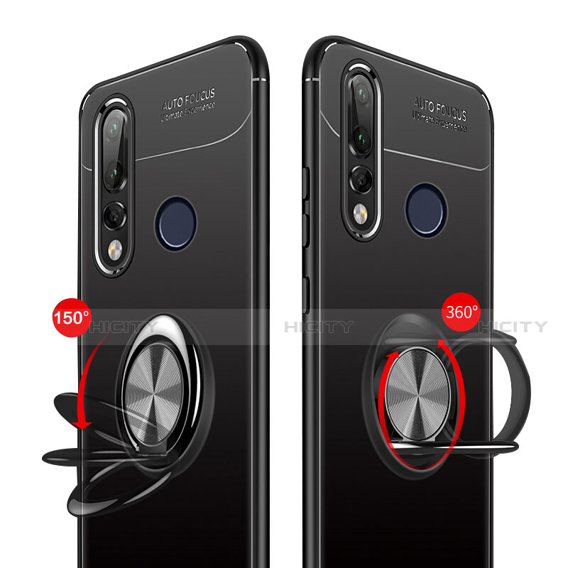 Funda Silicona Carcasa Ultrafina Goma con Magnetico Anillo de dedo Soporte para Huawei P30 Lite New Edition
