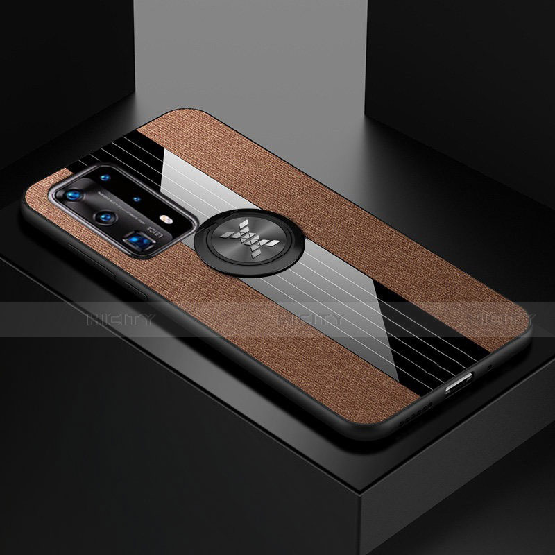 Funda Silicona Carcasa Ultrafina Goma con Magnetico Anillo de dedo Soporte para Huawei P40 Pro+ Plus