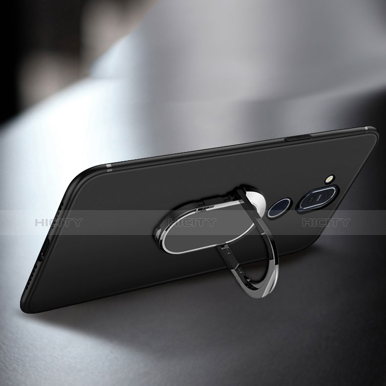 Funda Silicona Carcasa Ultrafina Goma con Magnetico Anillo de dedo Soporte para Nokia 7.1 Plus