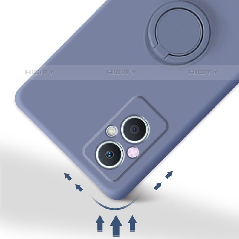 Funda Silicona Carcasa Ultrafina Goma con Magnetico Anillo de dedo Soporte para OnePlus Nord N20 5G