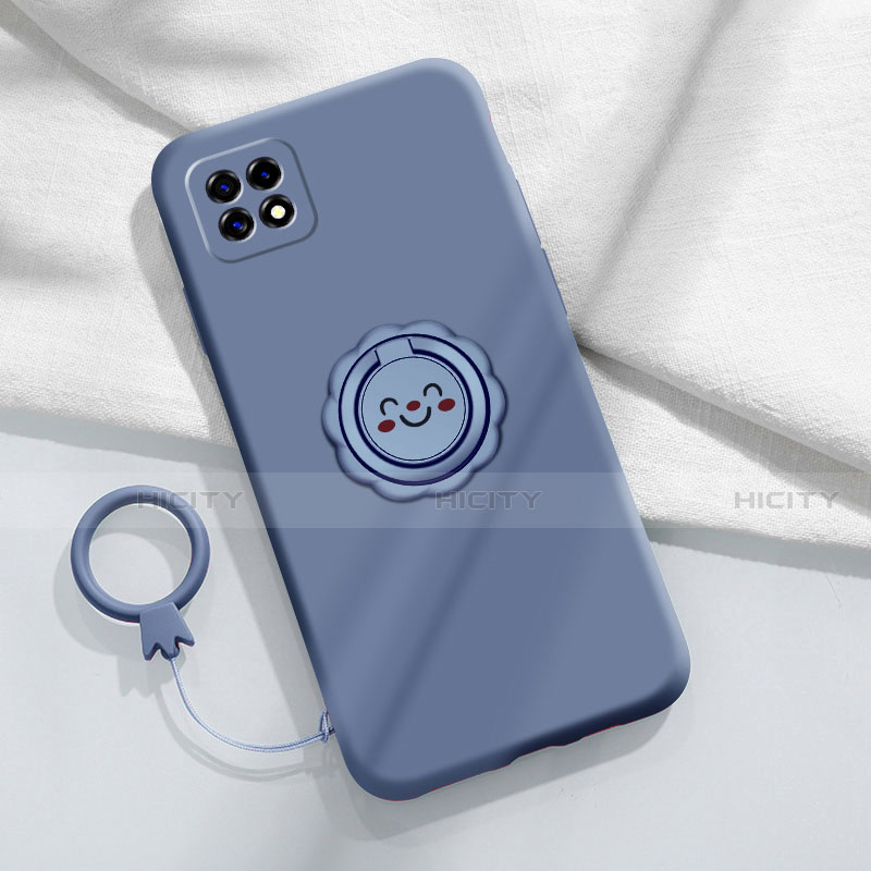 Funda Silicona Carcasa Ultrafina Goma con Magnetico Anillo de dedo Soporte para Oppo A73 5G