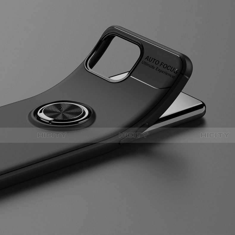 Funda Silicona Carcasa Ultrafina Goma con Magnetico Anillo de dedo Soporte para Oppo F17 Pro